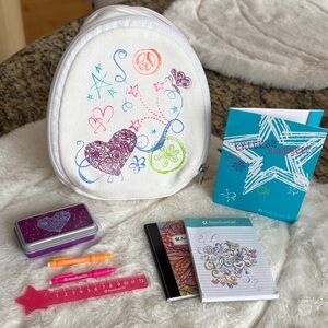 American Girl Doodle Backpack and Accessory Bag Set